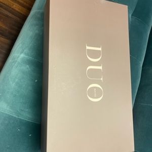 BRAND NEW Duo Black Leather Wide Calf boots with box